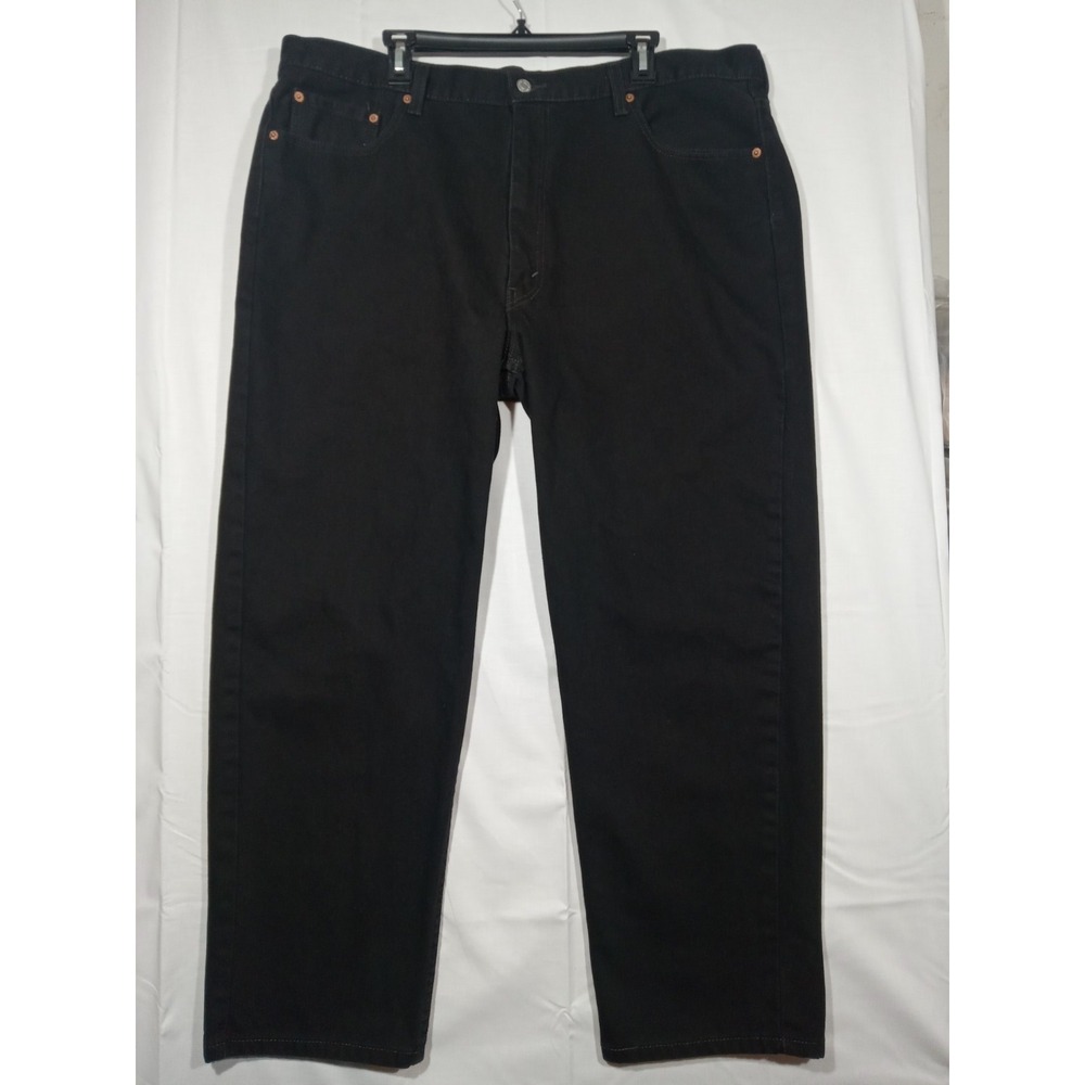 Men's Levis 550‎ Relaxed Fit Denim Jeans SZ 42x29 Black Modern Cotton Red Tab